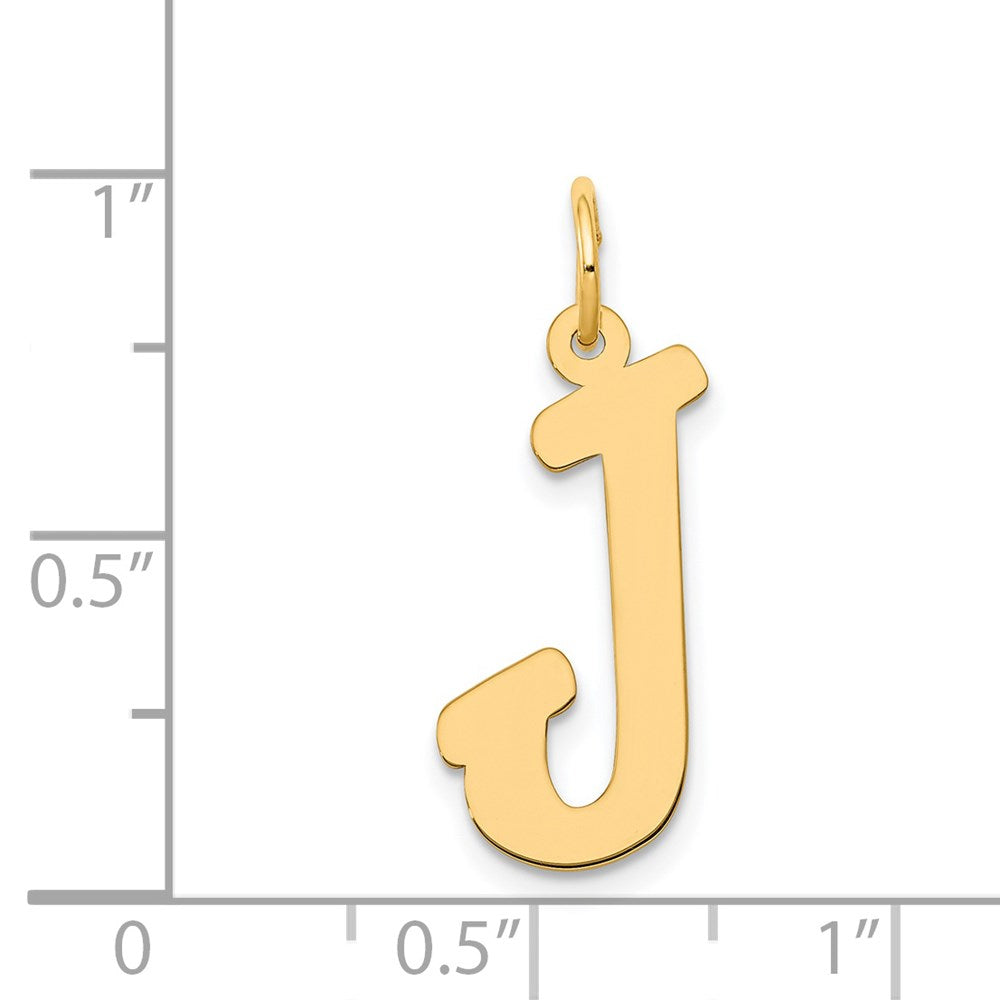 14k Large Script Letter J Initial Charm
