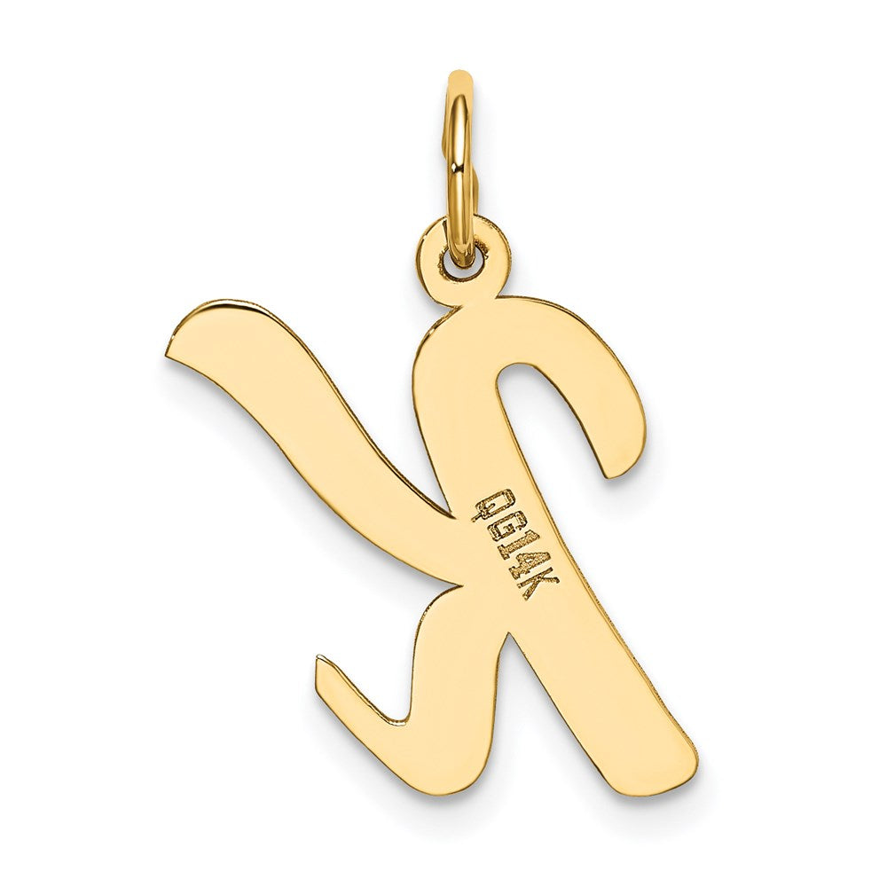 14k Large Script Letter K Initial Charm