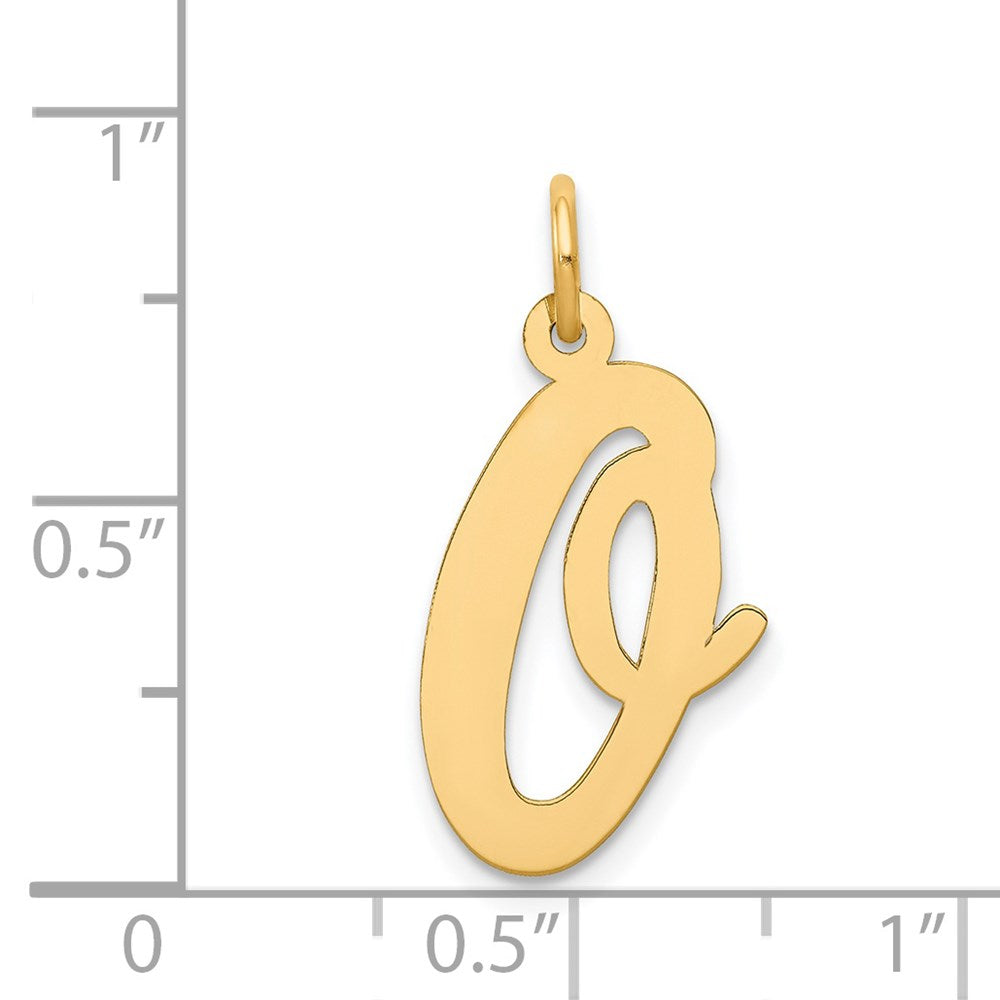 14k Large Script Letter O Initial Charm