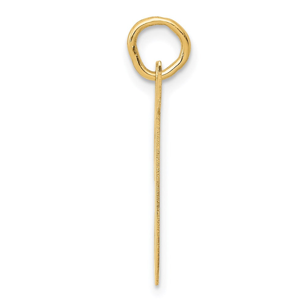 14k Large Script Letter T Initial Charm