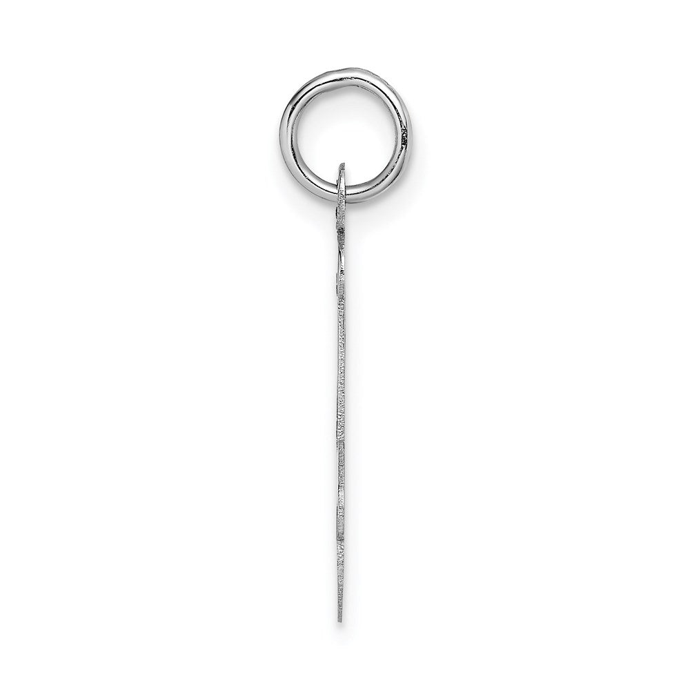 14k White Gold Large Script Letter J Initial Charm