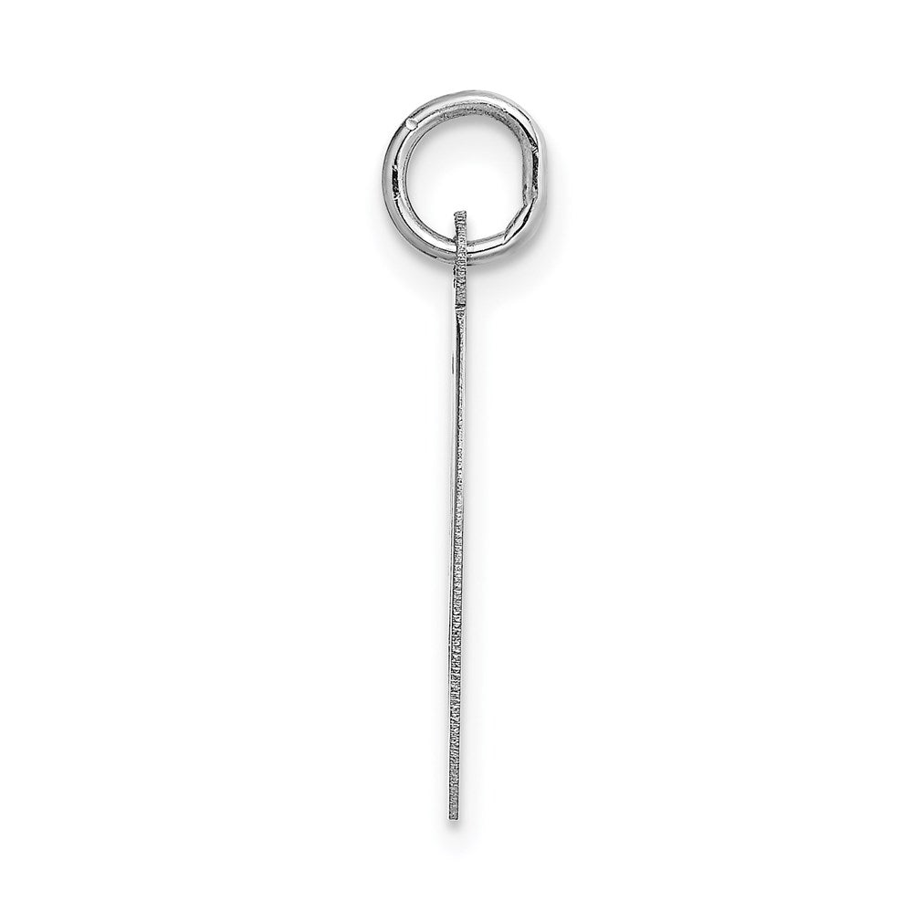14k White Gold Large Script Letter O Initial Charm