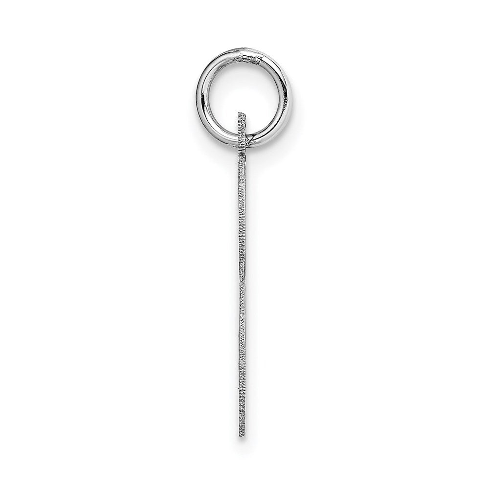 14k White Gold Large Script Letter S Initial Charm