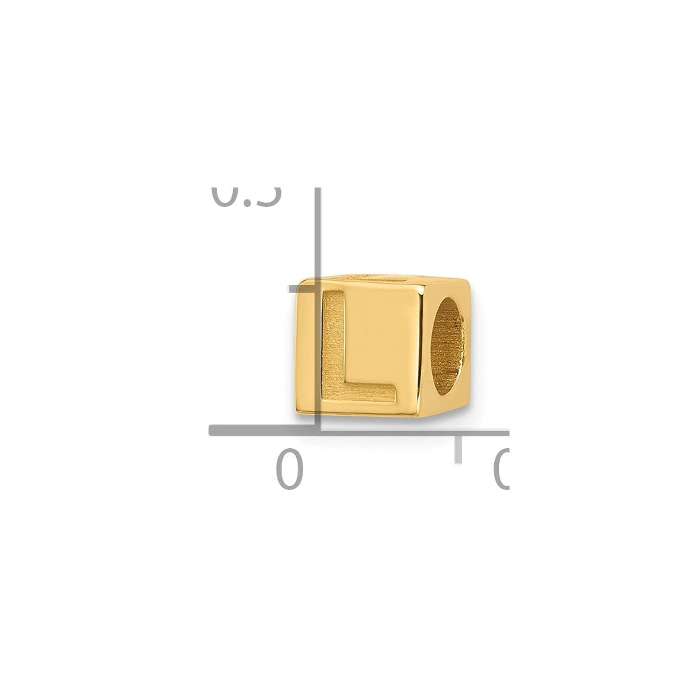 14ky Alphabet Bead Letter L