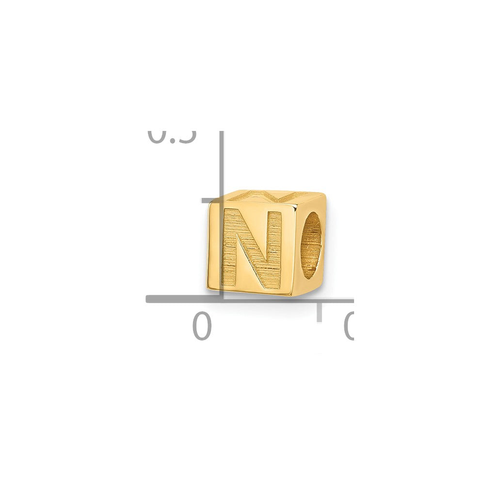 14ky Alphabet Bead Letter N