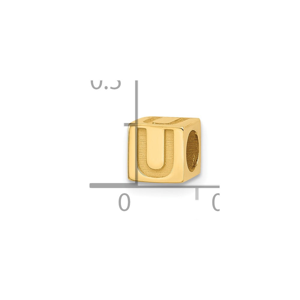 14ky Alphabet Bead Letter U