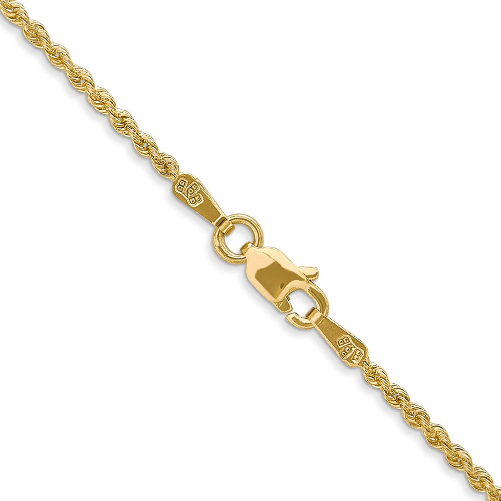 14K 26 inch 1.5mm Regular Rope with Lobster Clasp Chain