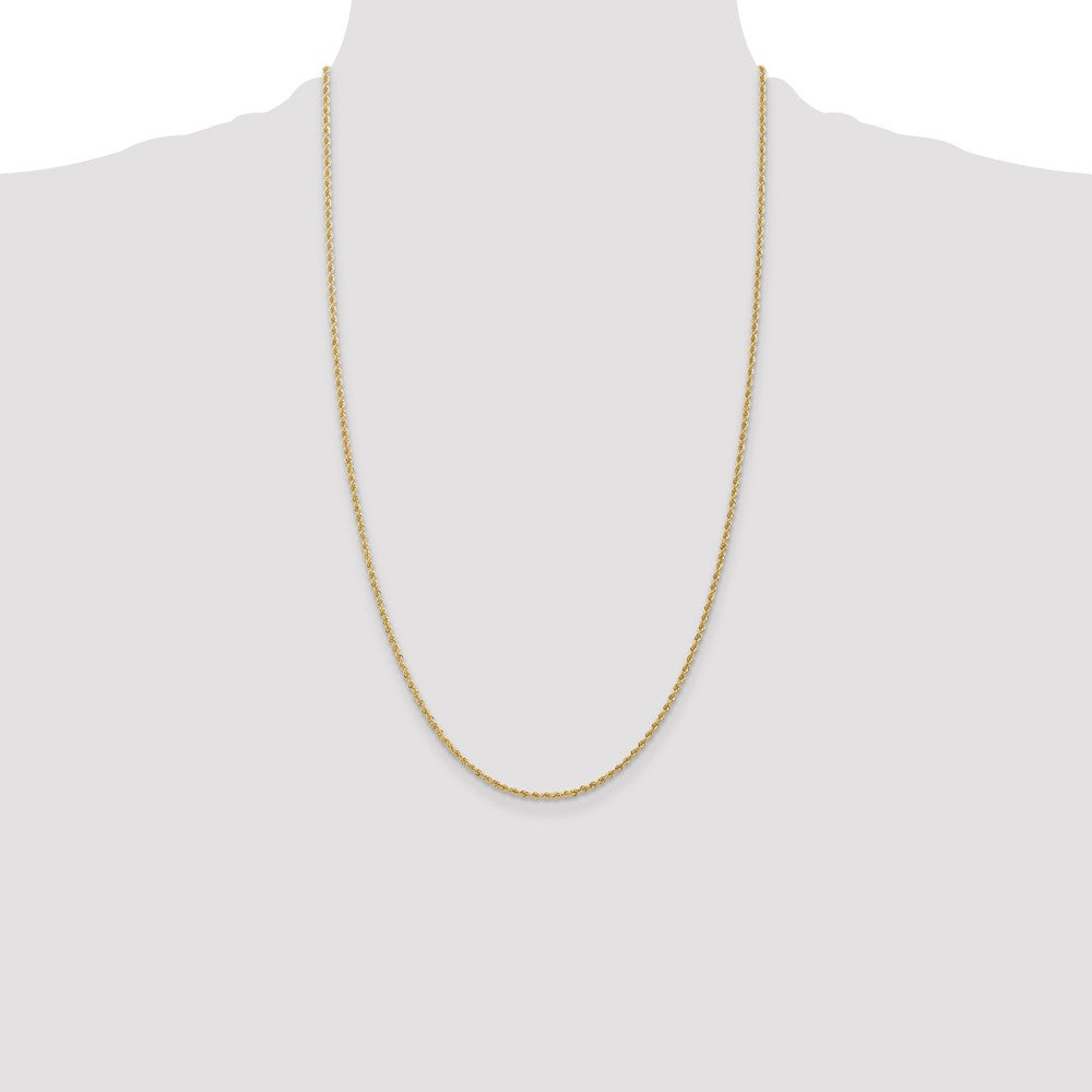 14K 26 inch 1.5mm Regular Rope with Lobster Clasp Chain