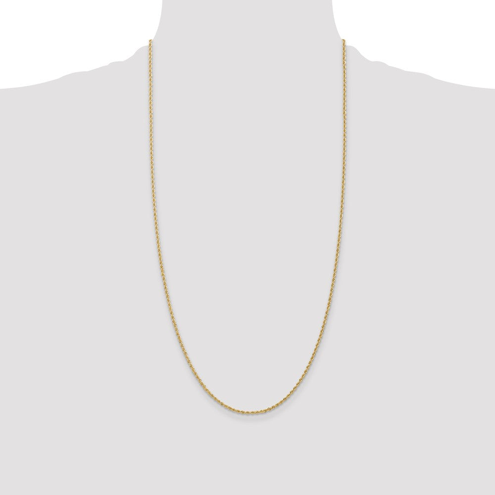 14K 28 inch 1.5mm Regular Rope with Lobster Clasp Chain