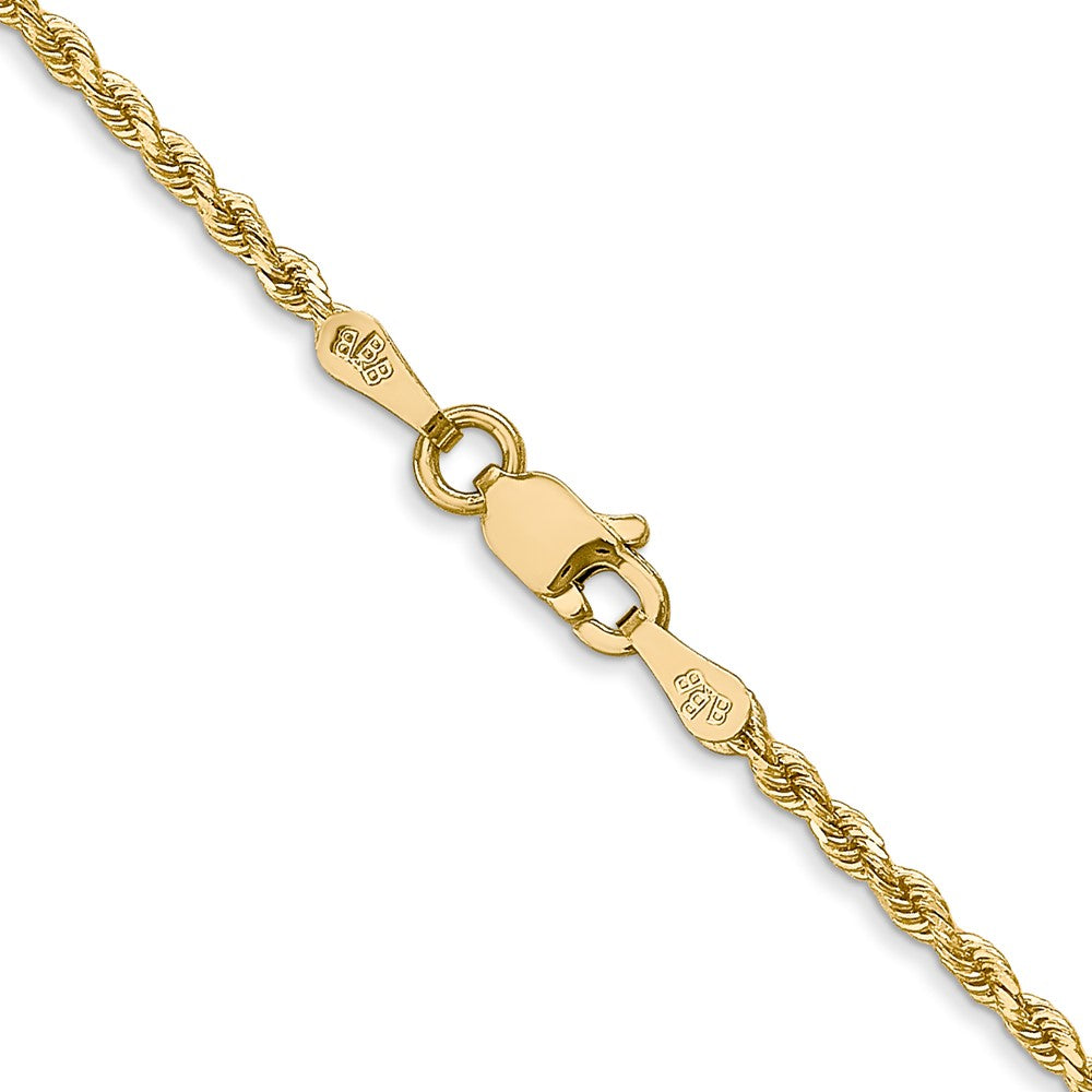 14K 26 inch 1.75mm Diamond-cut Rope with Lobster Clasp Chain