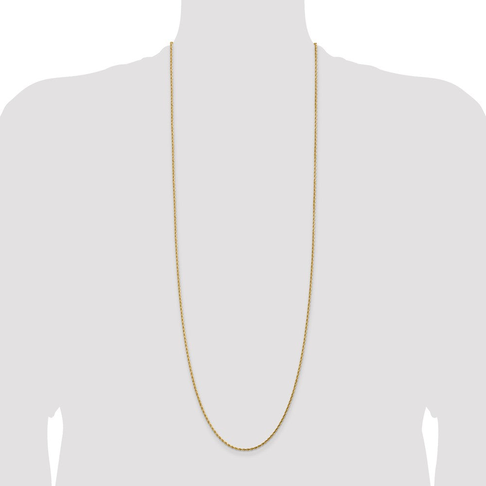 14K 36 inch 1.75mm Diamond-cut Rope with Lobster Clasp Chain
