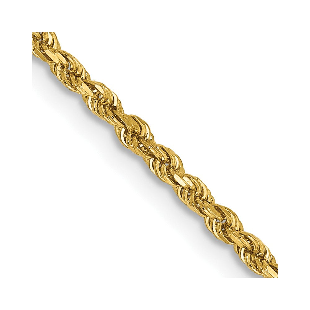 14K 26 inch 1.75mm Diamond-cut Rope with Lobster Clasp Chain