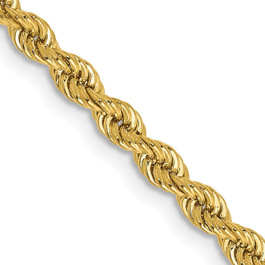 14K 26 inch 2.75mm Regular Rope with Lobster Clasp Chain