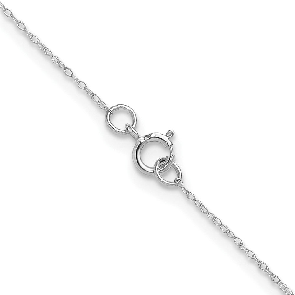 14k White Gold .4 mm Carded Cable Rope Chain