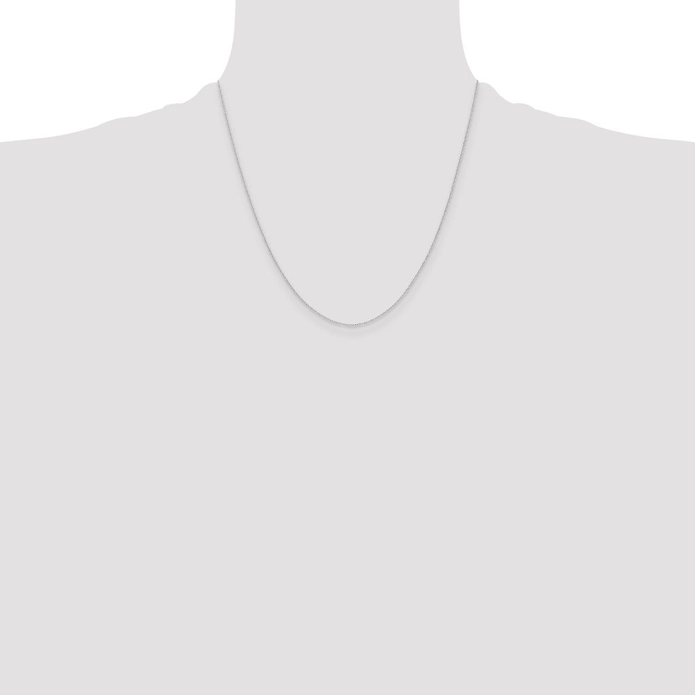 14k White Gold .4 mm Carded Cable Rope Chain