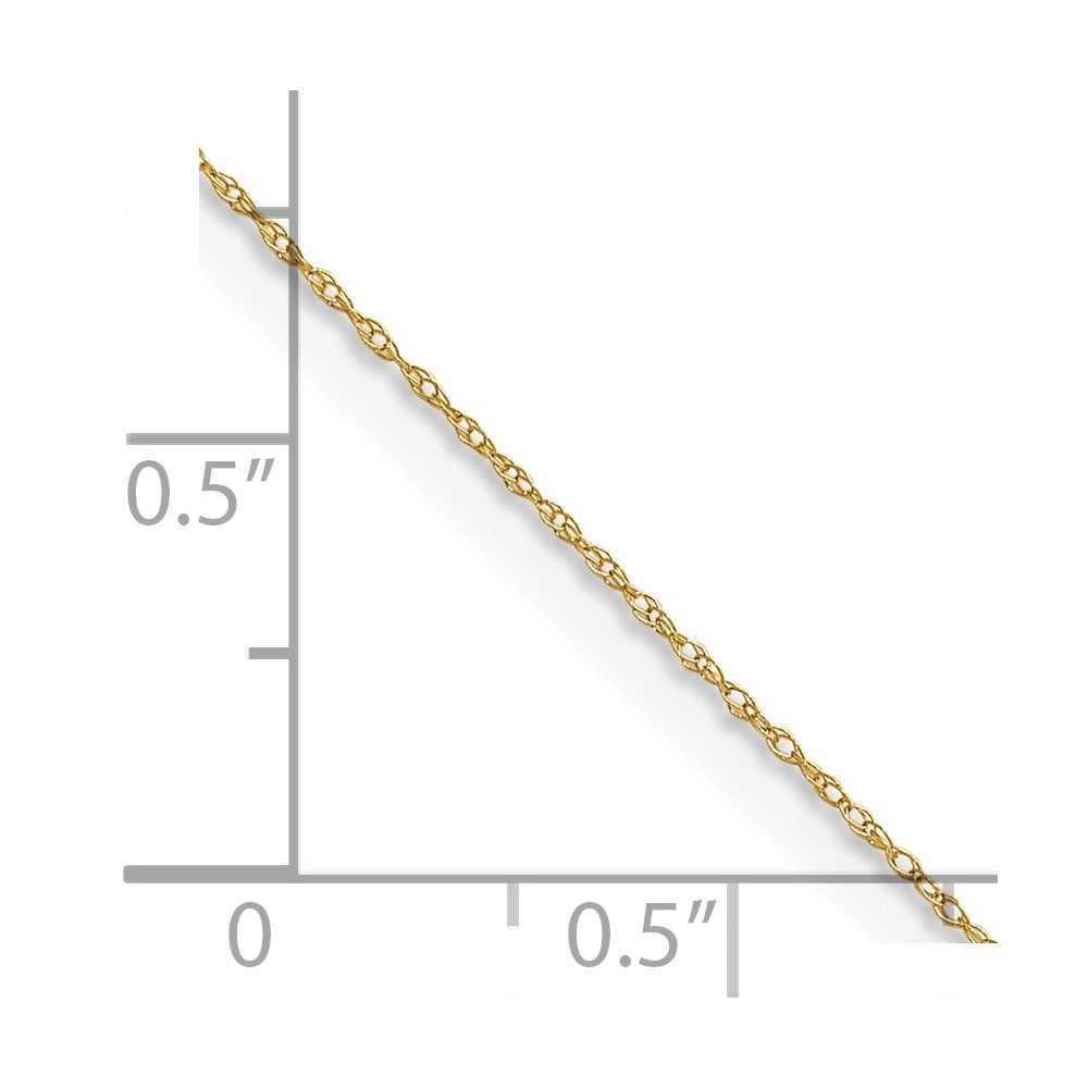 14k .4 mm Carded Cable Rope Chain