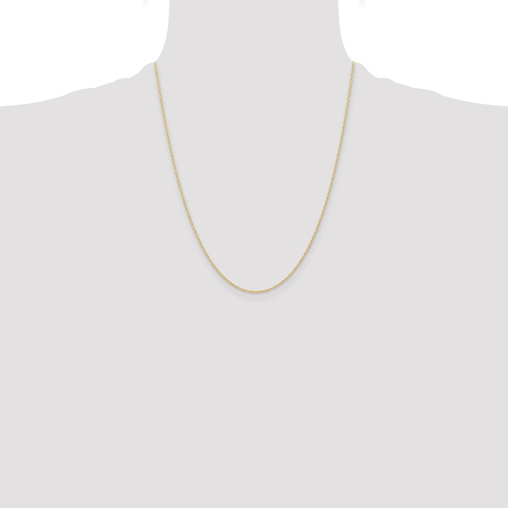14K 22 inch Carded .95mm Cable Rope with Spring Ring Clasp Chain