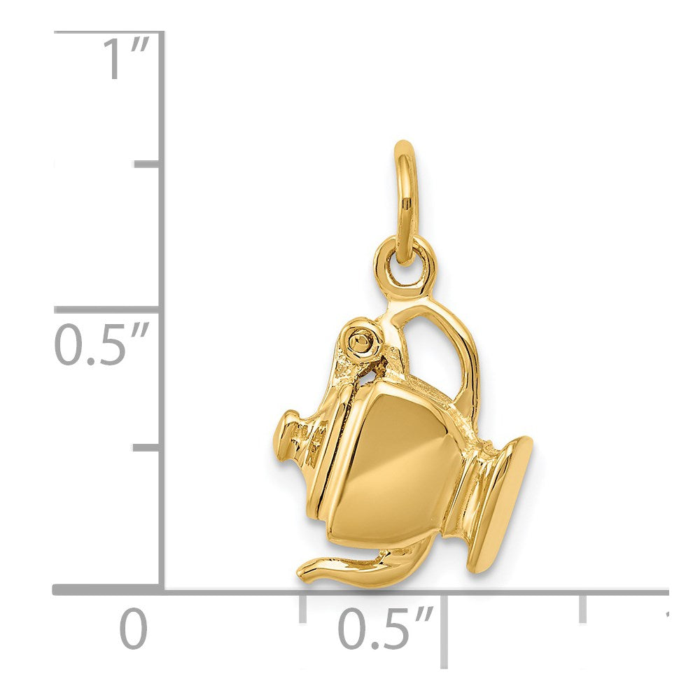 14k 3-D Tea Pot Lid Opens Charm