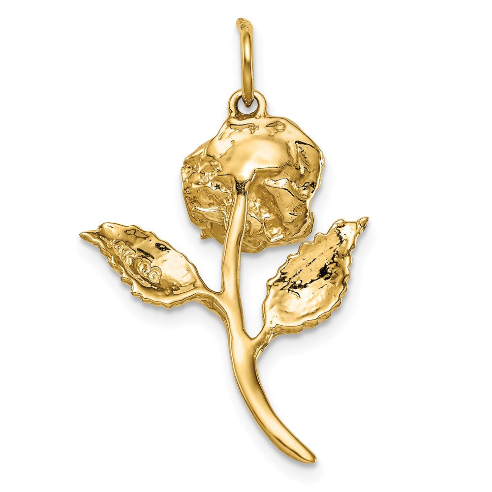 14k CZ Rose Charm