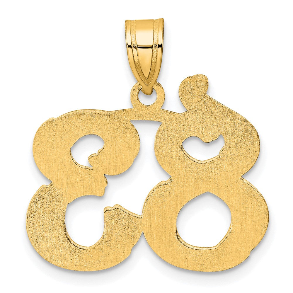 14k Polished Etched Number 83 Pendant