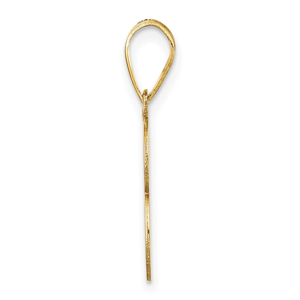 14k Polished Number 3 Pendant