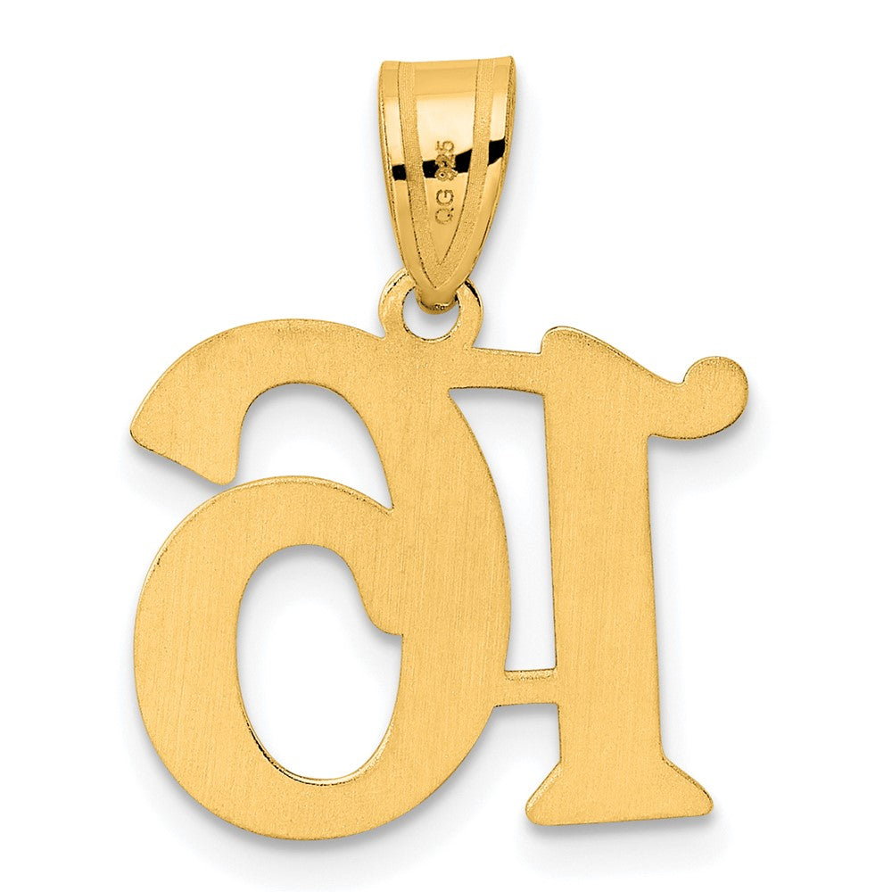14k Polished Number 16 Pendant
