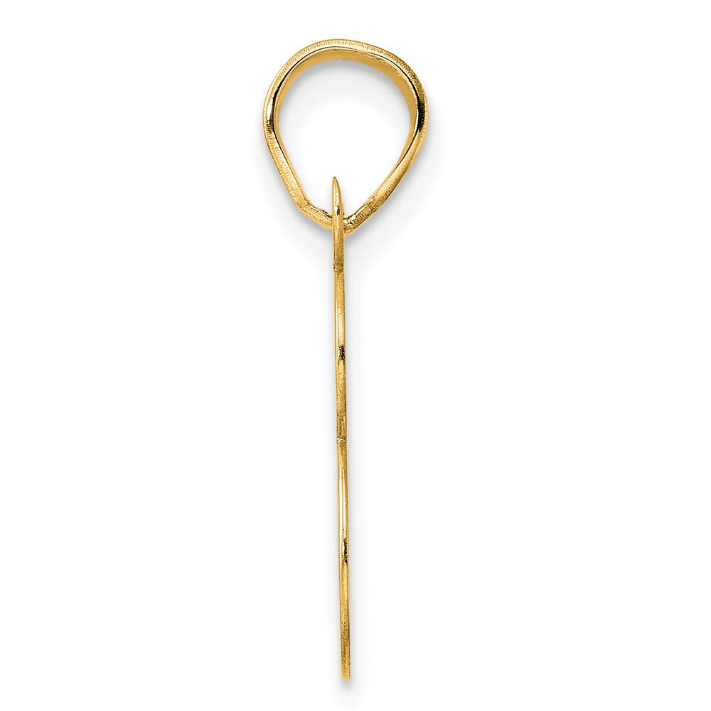 14k Polished Number 18 Pendant
