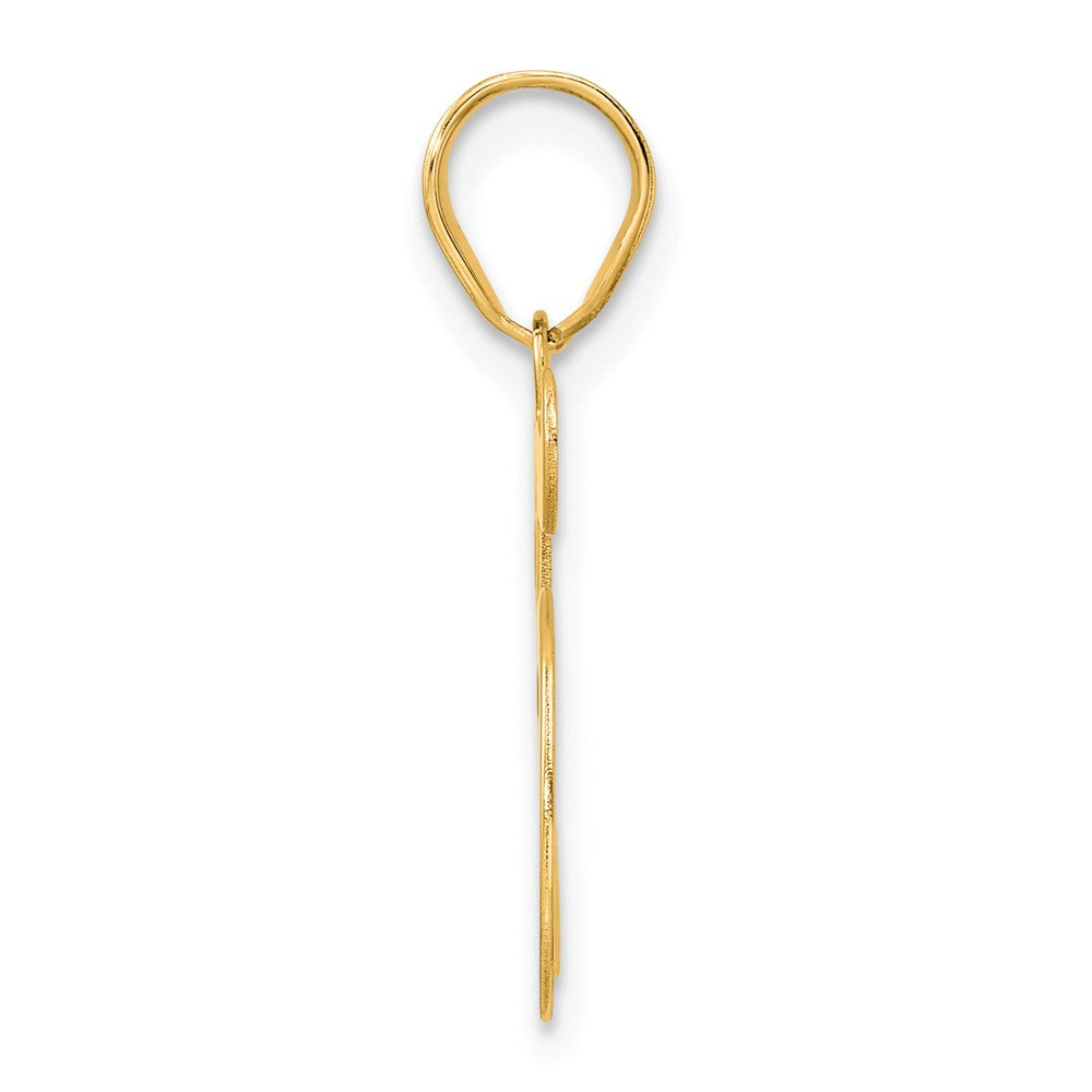 14k Polished Number 45 Pendant