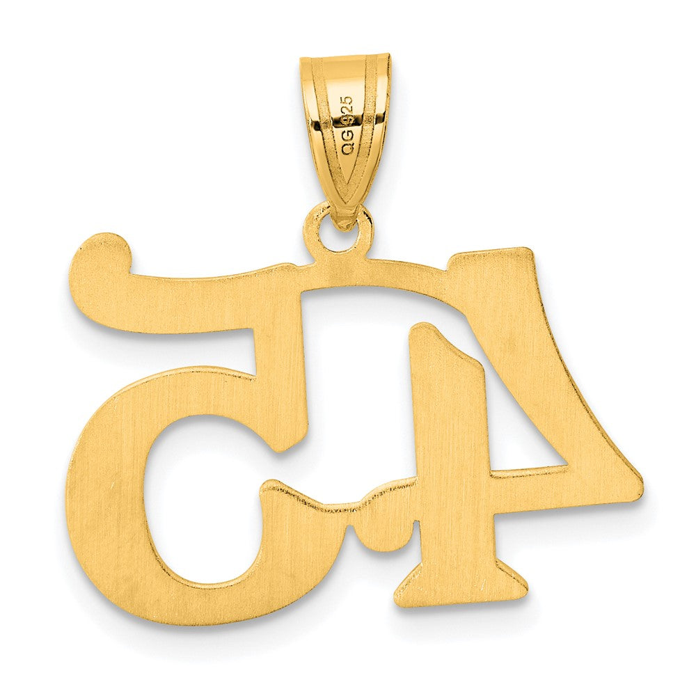 14k Polished Number 45 Pendant