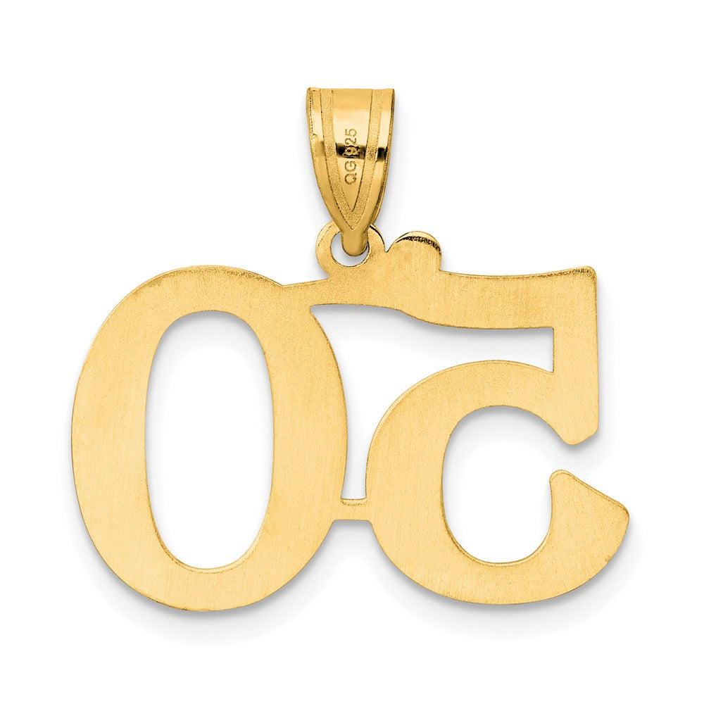 14k Polished Number 50 Pendant