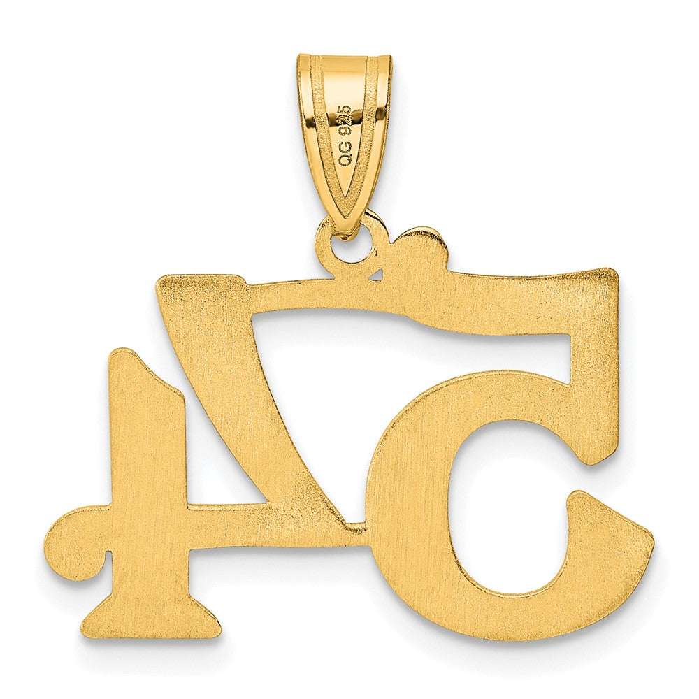 14k Polished Number 54 Pendant