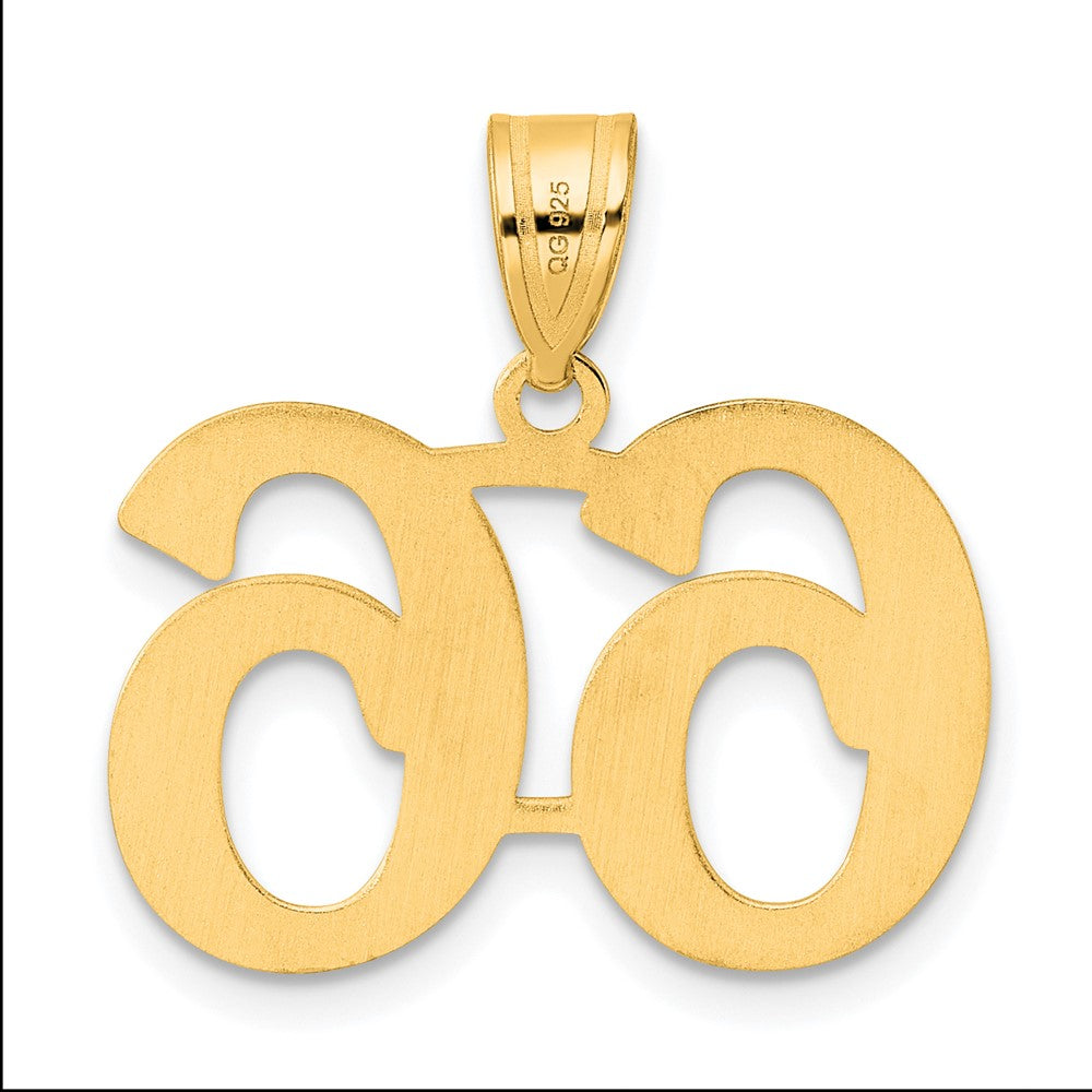 14k Polished Number 66 Pendant