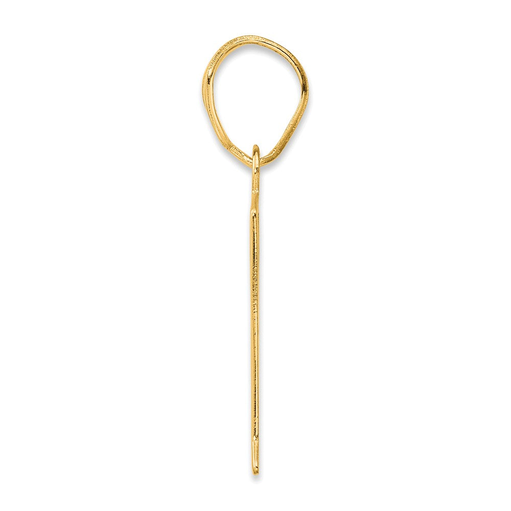 14k Polished Number 71 Pendant