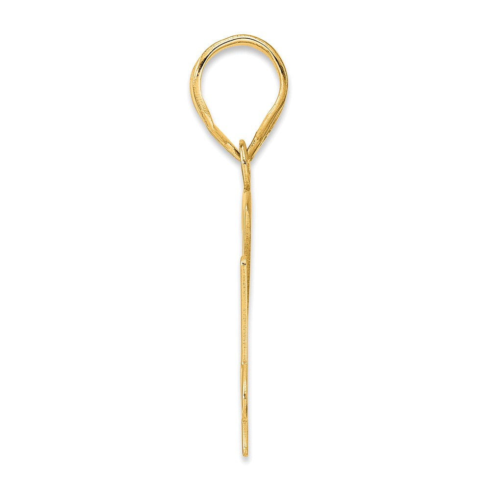 14k Polished Number 74 Pendant