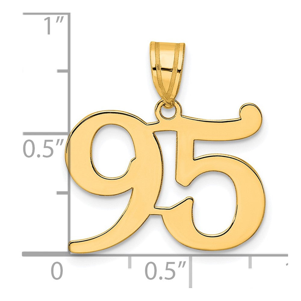 14k Polished Number 95 Pendant