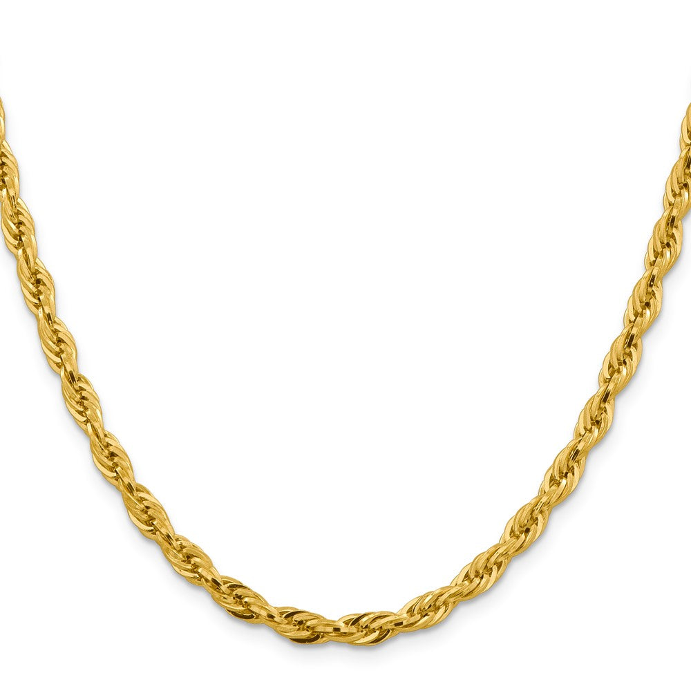 14K 16 inch 4.75mm Semi Solid Rope with Lobster Clasp Chain