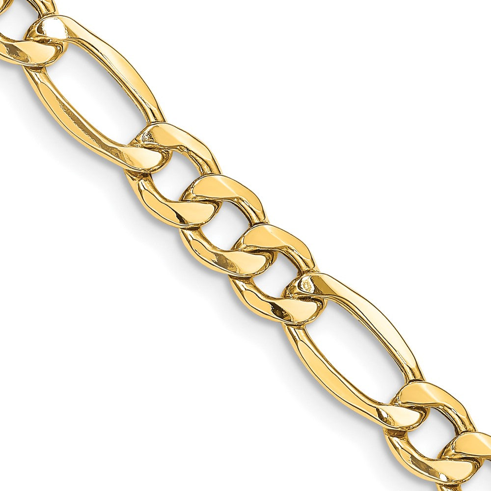 14K 20 inch 8.5mm Semi-Solid Figaro with Lobster Clasp Chain