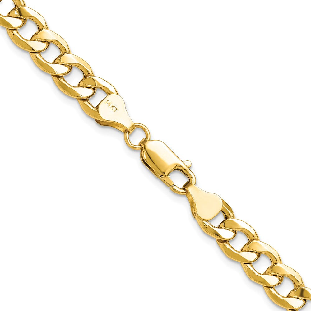 14k 7.5mm Semi-Solid Curb Chain