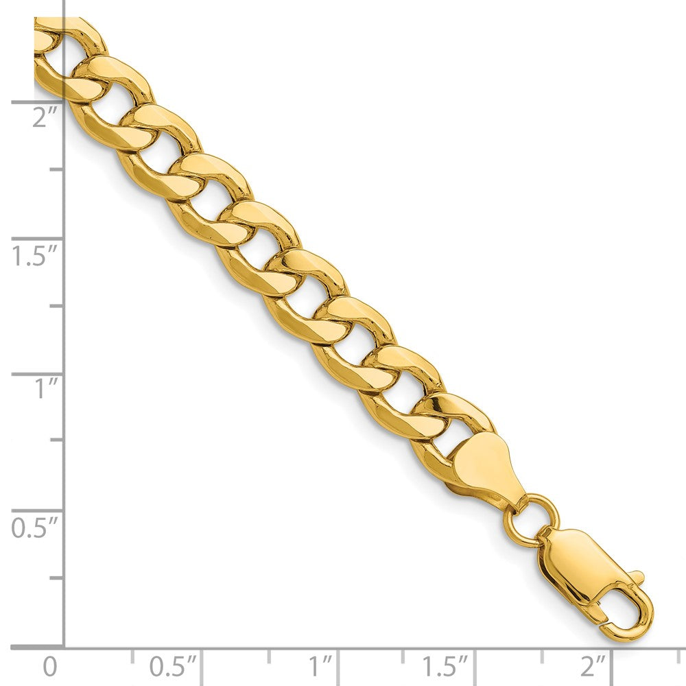 14k 7.5mm Semi-Solid Curb Chain