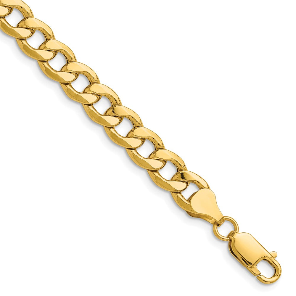 14k 7.5mm Semi-Solid Curb Chain