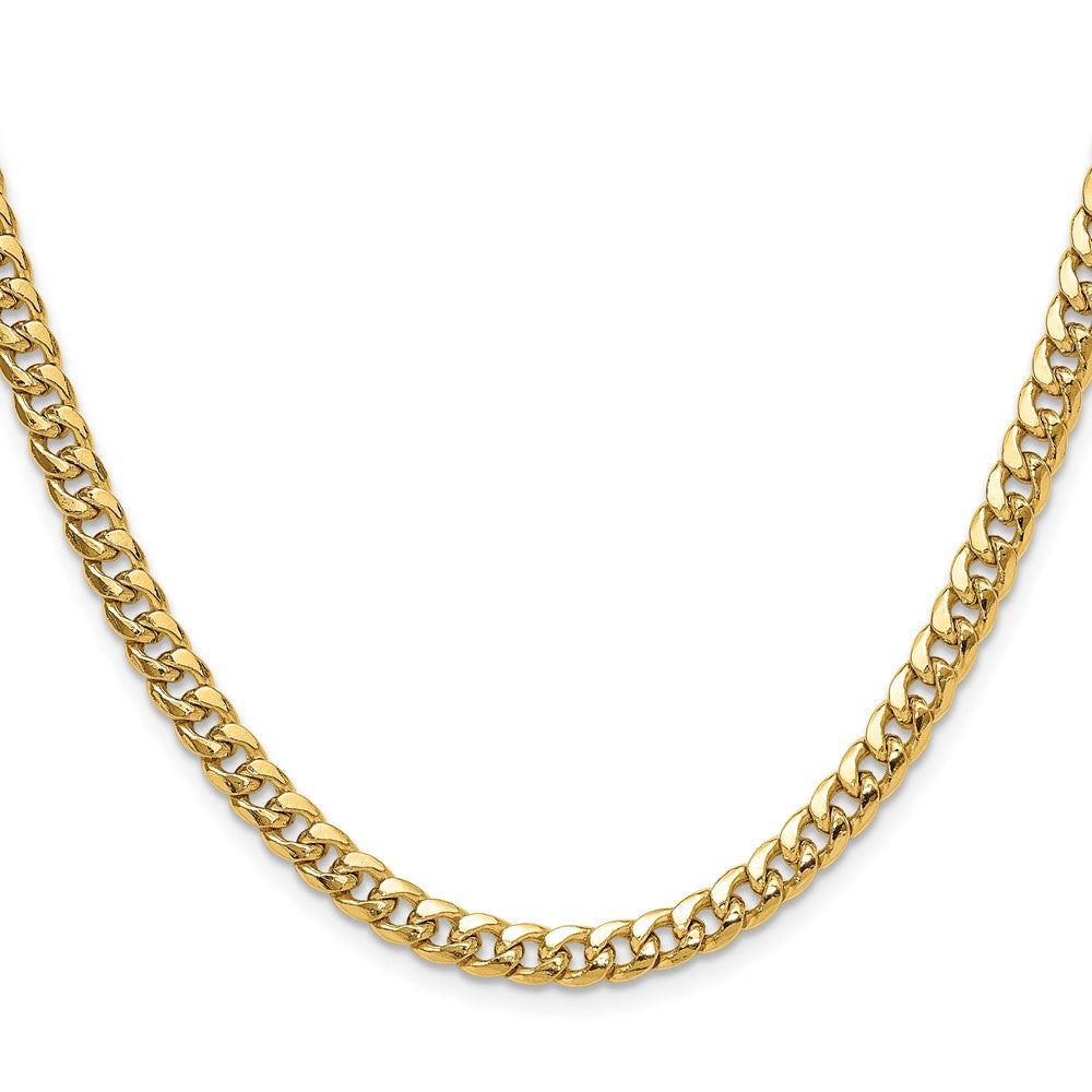 14k 5.25mm Semi-Solid Miami Cuban Chain