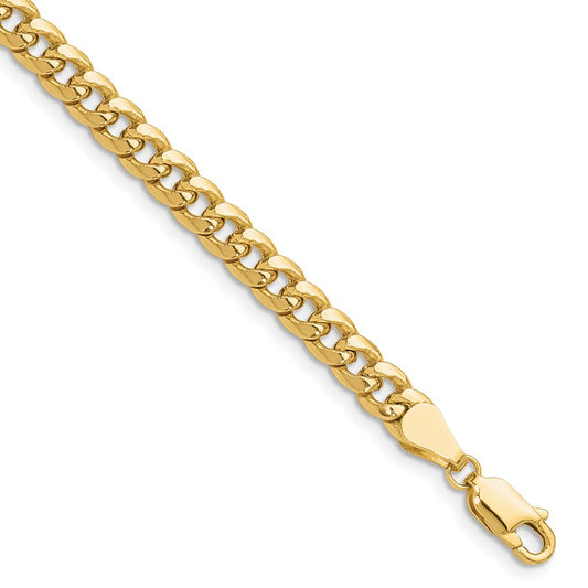 14k 5.25mm Semi-Solid Miami Cuban Chain