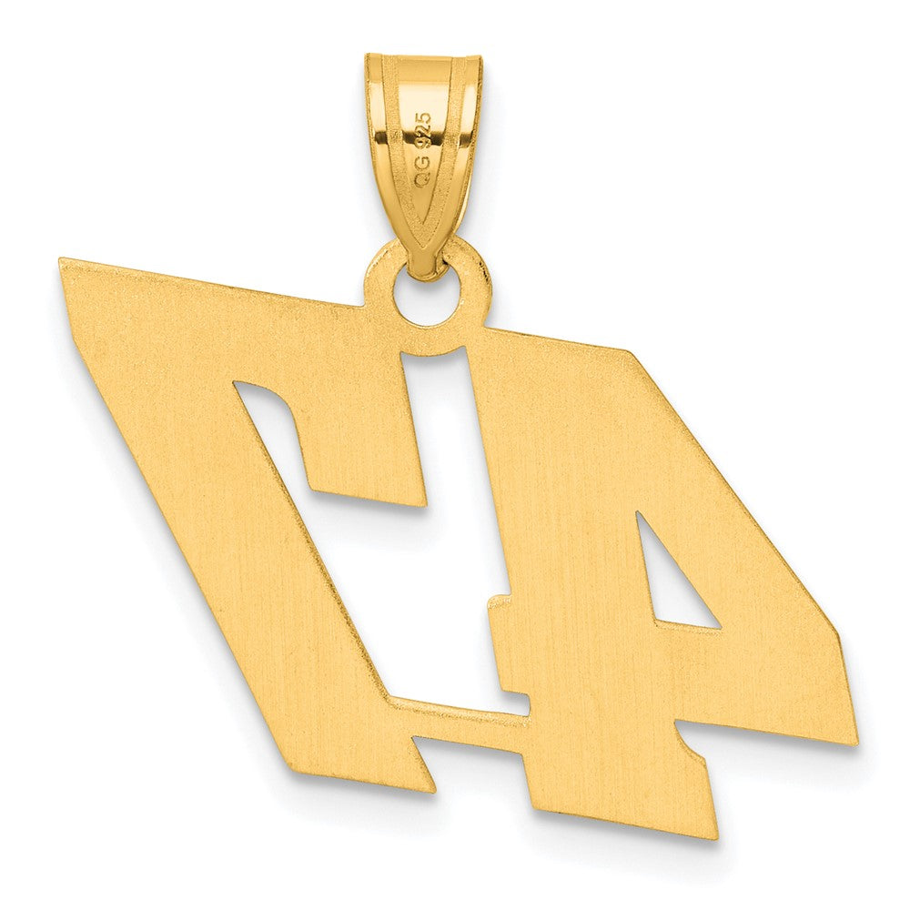 14k Polished Block Number 47 Pendant