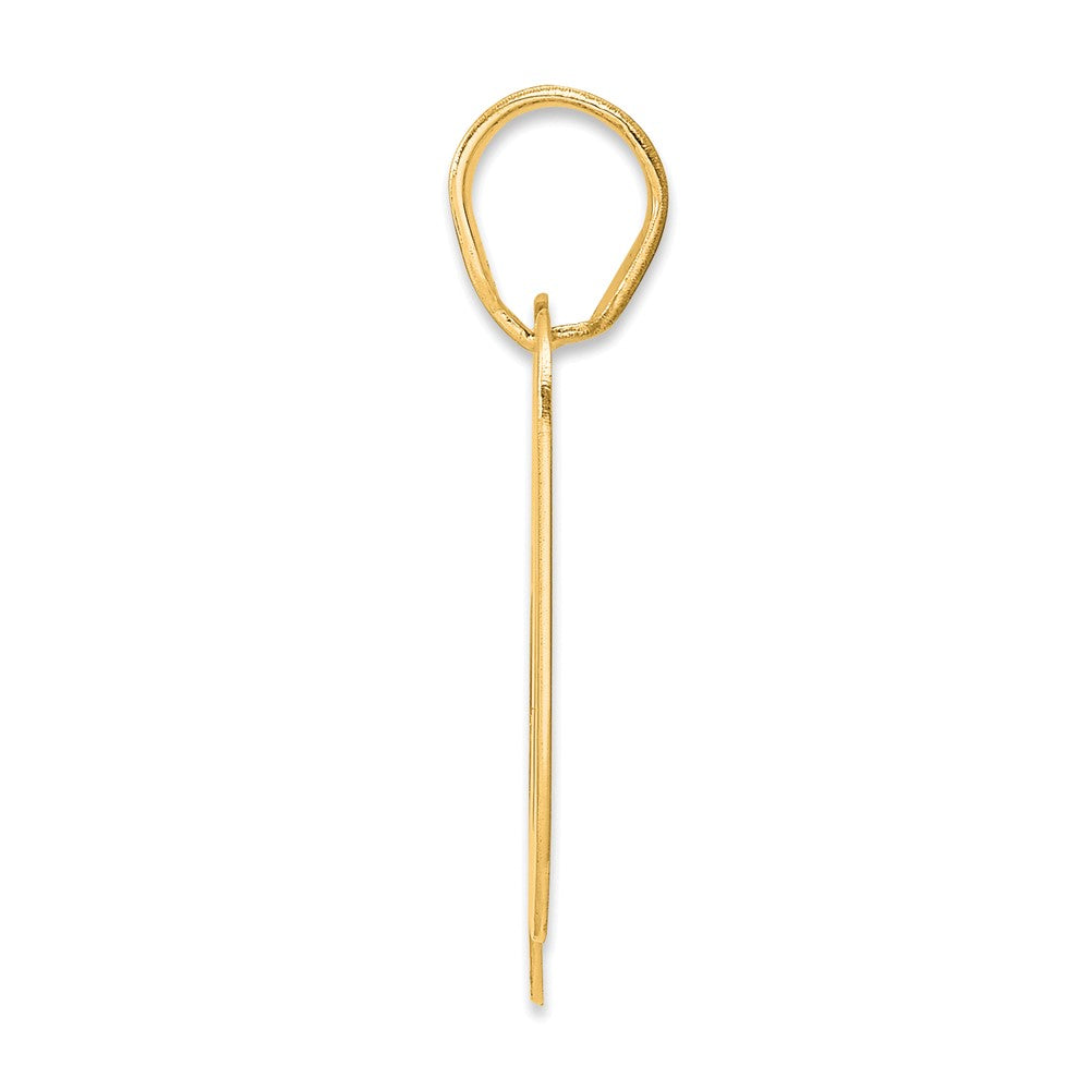 14k Polished Block Number 50 Pendant