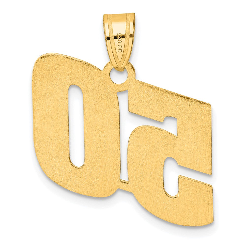 14k Polished Block Number 50 Pendant