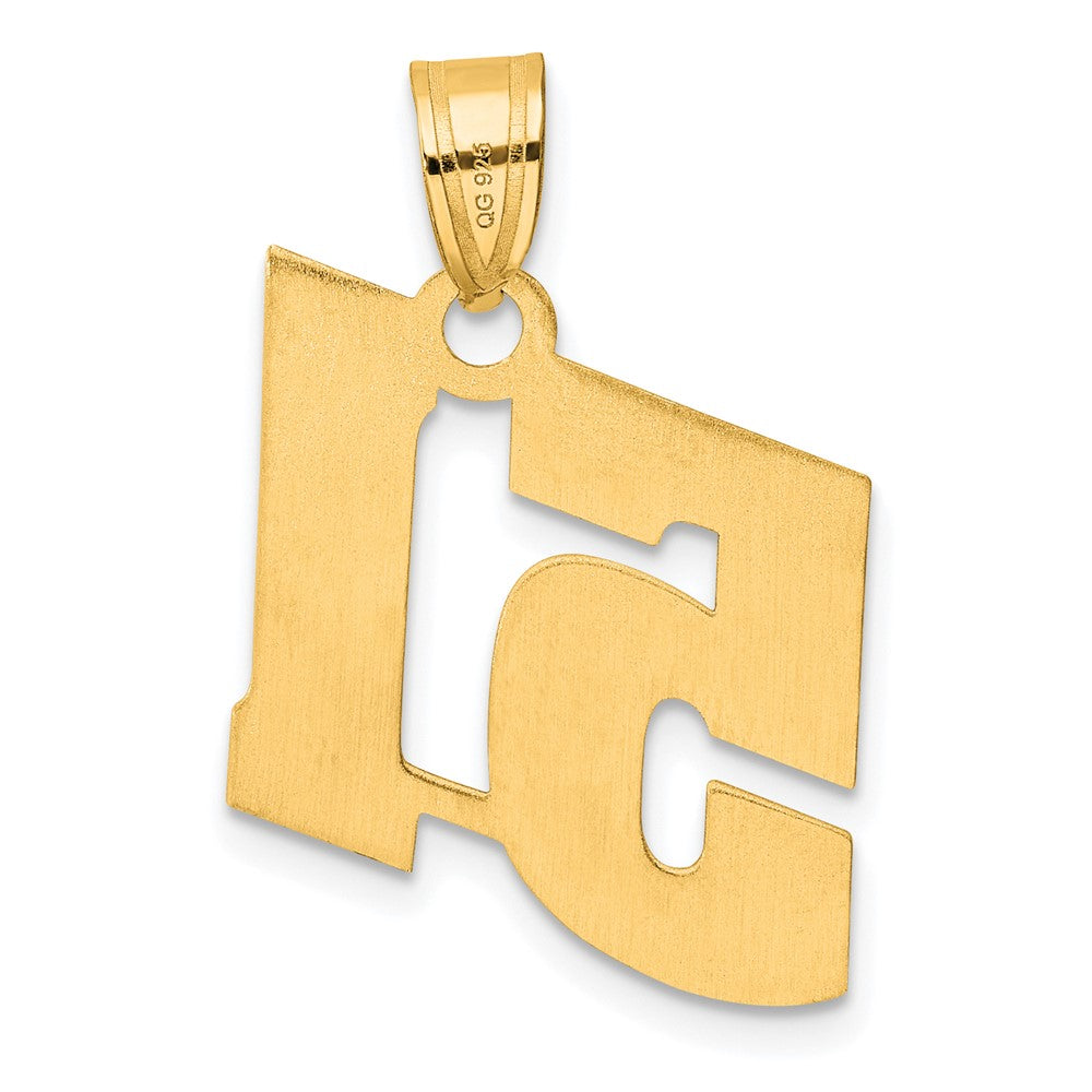 14k Polished Block Number 51 Pendant