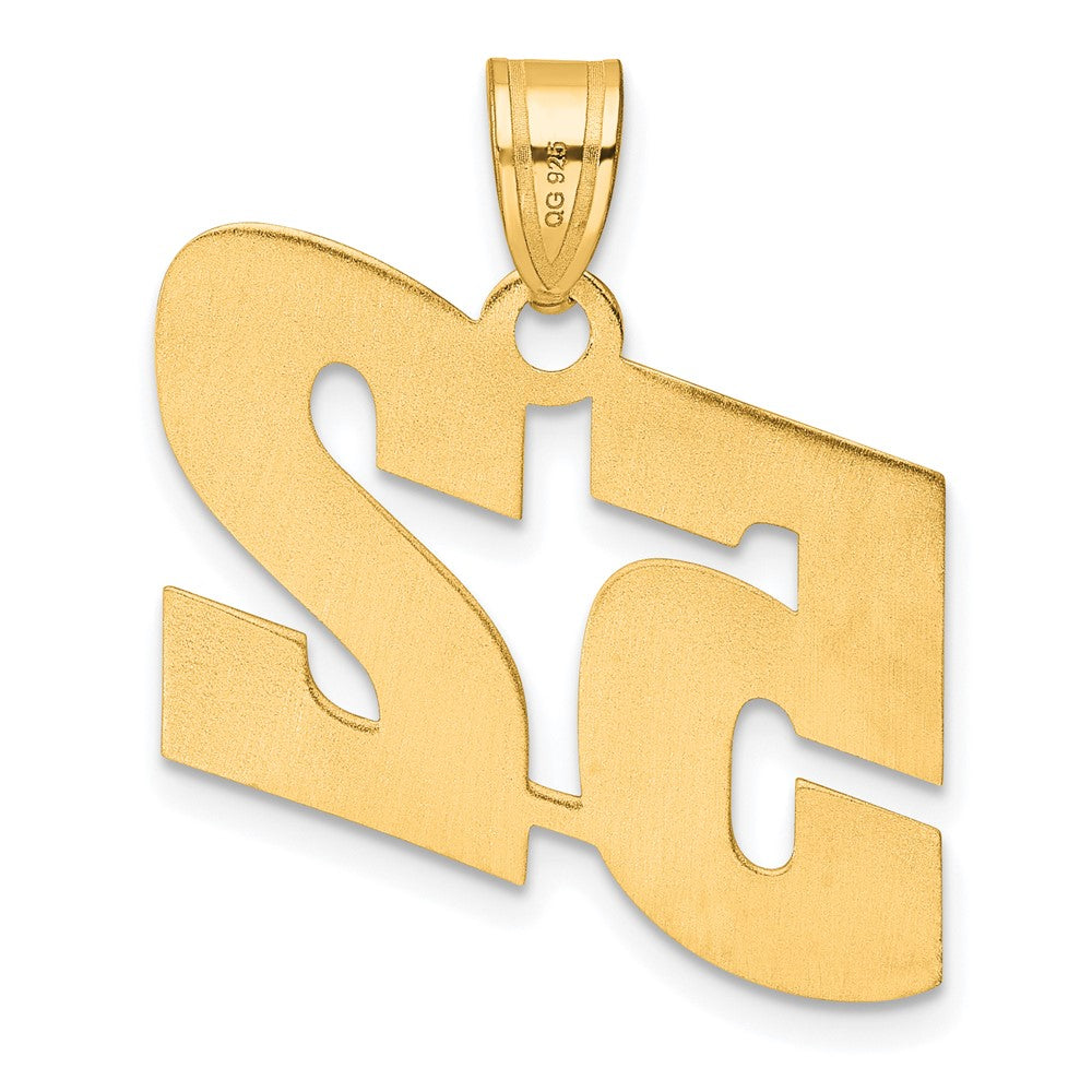 14k Polished Block Number 52 Pendant