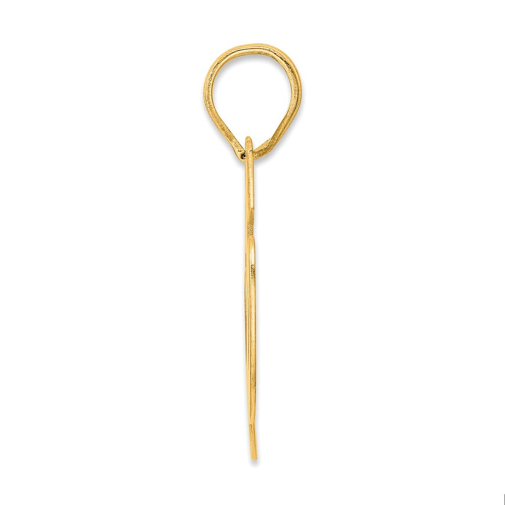 14k Polished Block Number 56 Pendant