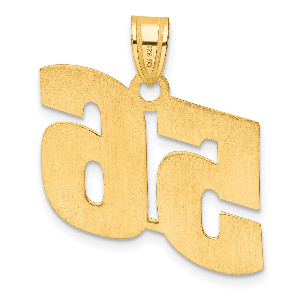 14k Polished Block Number 56 Pendant
