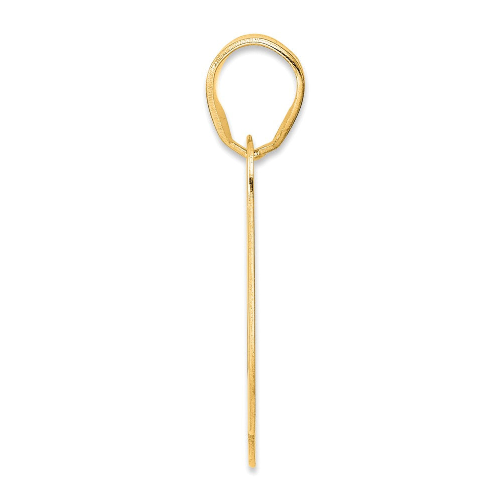 14k Polished Block Number 59 Pendant